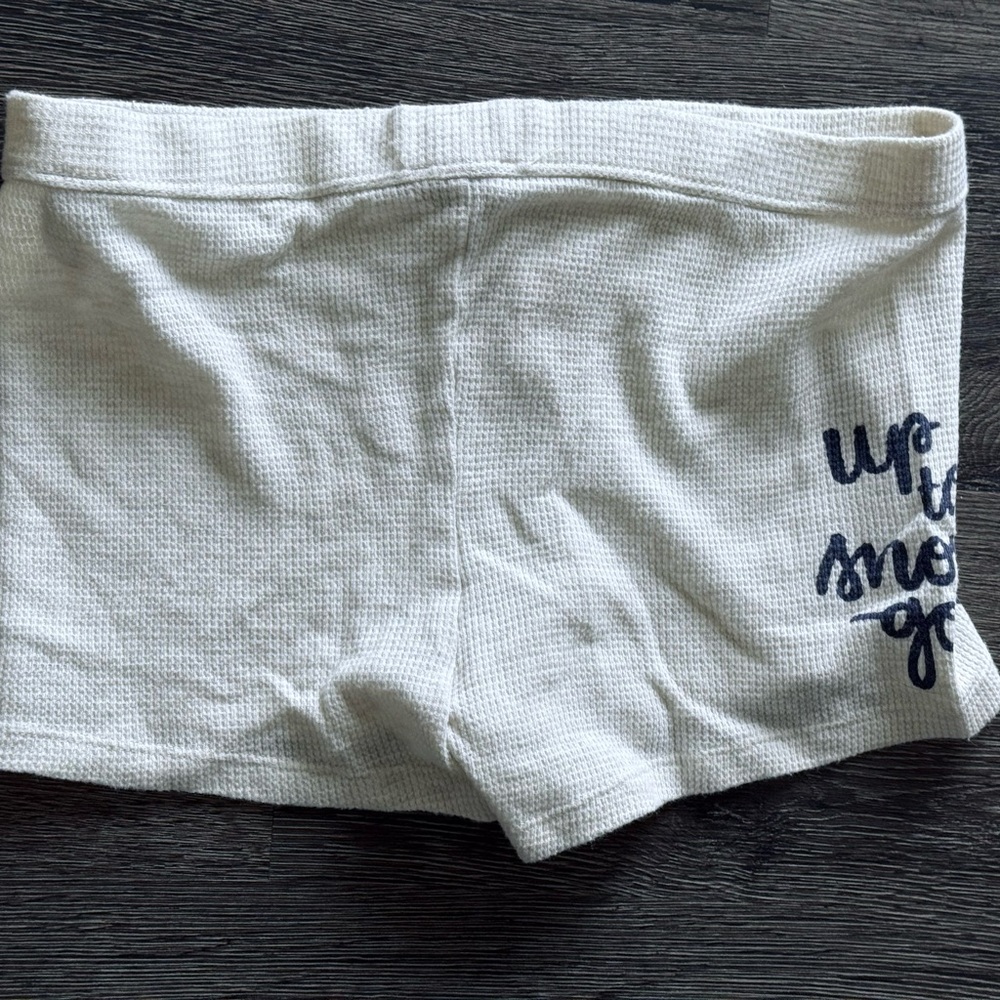 Aerie Cream Waffle Knit Shorts